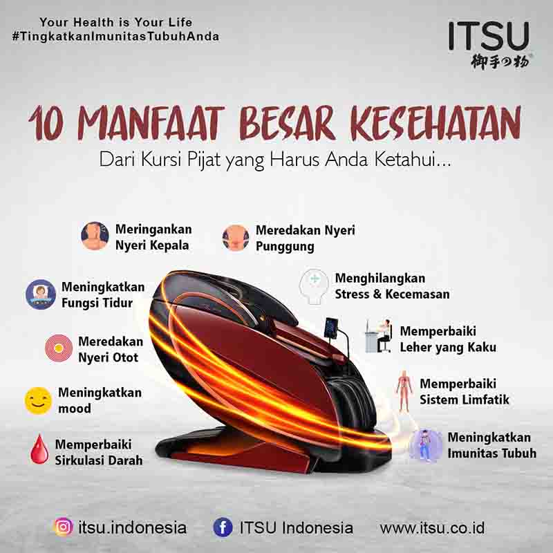 10 Manfaat Besar Kesehatan Dari Kursi Pijat 